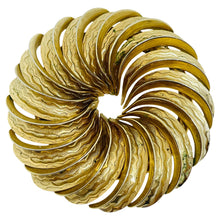 Load image into Gallery viewer, Vintage gold tone designer brooch
