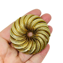 Load image into Gallery viewer, Vintage gold tone designer brooch
