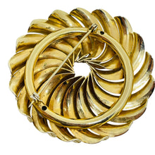 Load image into Gallery viewer, Vintage gold tone designer brooch

