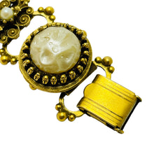 Load image into Gallery viewer, Vintage gold tone designer clip on earrings
