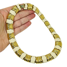 Load image into Gallery viewer, Vintage gold tone enamel designer necklace
