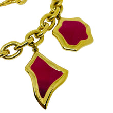 Load image into Gallery viewer, Vintage gold tone enamel massive chain designer necklace
