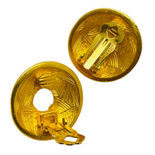 Load image into Gallery viewer, Vintage gold tone faux pearl designer clip on earrings
