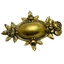 Load image into Gallery viewer, Vintage gold tone flower brooch
