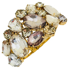 Load image into Gallery viewer, Vintage gold tone glass designer clamper designer bracelet
