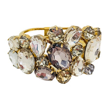 Load image into Gallery viewer, Vintage gold tone glass designer clamper designer bracelet
