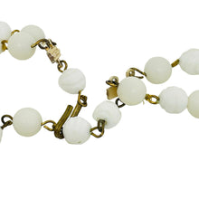 Load image into Gallery viewer, Vintage gold tone glass fruit apple leafs beaded 1960's designer necklace
