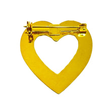 Load image into Gallery viewer, Vintage gold tone heart designer brooch
