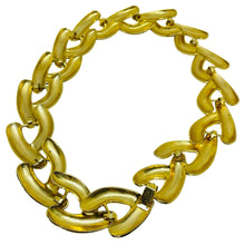 Load image into Gallery viewer, Vintage gold tone huge designer chain necklace

