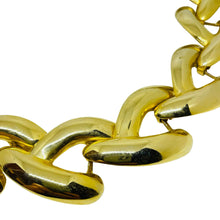 Load image into Gallery viewer, Vintage gold tone huge designer chain necklace
