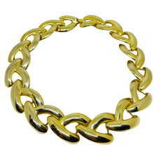 Load image into Gallery viewer, Vintage gold tone huge designer chain necklace
