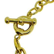 Load image into Gallery viewer, Vintage gold tone huge pendant dangle chain modernist necklace
