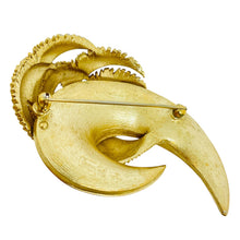 Load image into Gallery viewer, Vintage gold tone leaf designer brooch

