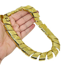 Load image into Gallery viewer, Vintage gold tone massive collar designer necklace
