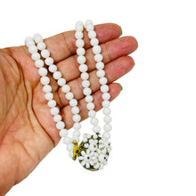 Load image into Gallery viewer, Vintage gold tone milk glass beaded designer 1960's necklace
