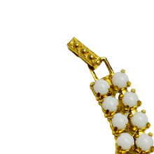 Load image into Gallery viewer, Vintage gold tone milk glass designer bracelet
