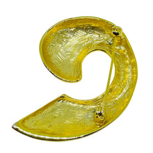 Load image into Gallery viewer, Vintage gold tone modernist designer brooch

