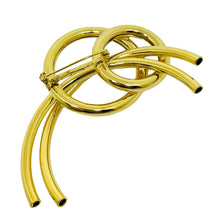 Load image into Gallery viewer, Vintage gold tone modernist designer brooch
