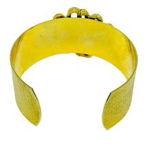 Load image into Gallery viewer, Vintage gold tone modernist massive cuff designer bracelet
