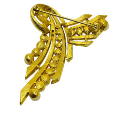 Load image into Gallery viewer, Vintage gold tone pearl designer brooch
