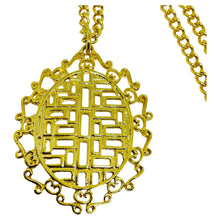 Load image into Gallery viewer, Vintage gold tone pendant chain designer necklace
