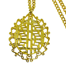 Load image into Gallery viewer, Vintage gold tone pendant chain designer necklace
