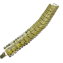 Load image into Gallery viewer, Vintage gold tone pink glass stones designer bracelet
