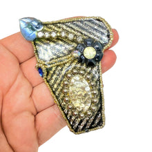 Load image into Gallery viewer, Vintage gold tone resin abstract artisan designer signed brooch

