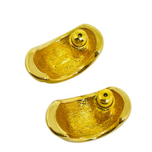 Load image into Gallery viewer, Vintage gold tone rhinestone designer post earrings
