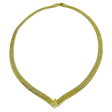 Load image into Gallery viewer, Vintage gold tone snake chain designer necklace
