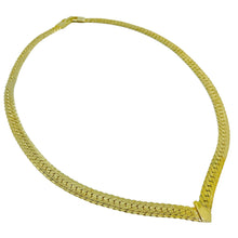 Load image into Gallery viewer, Vintage gold tone snake chain designer necklace
