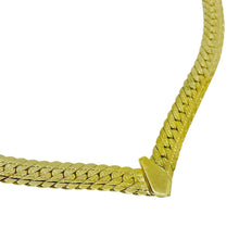 Load image into Gallery viewer, Vintage gold tone snake chain designer necklace
