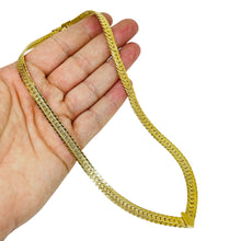 Load image into Gallery viewer, Vintage gold tone snake chain designer necklace
