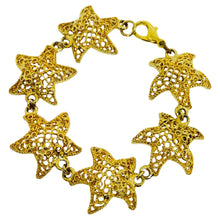 Load image into Gallery viewer, Vintage gold tone starfish designer bracelet
