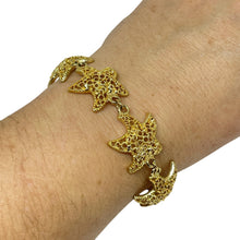 Load image into Gallery viewer, Vintage gold tone starfish designer bracelet
