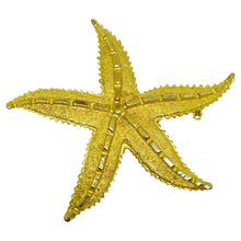 Load image into Gallery viewer, Vintage gold tone starfish designer brooch
