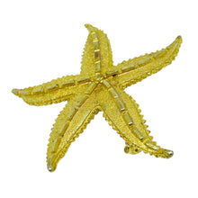 Load image into Gallery viewer, Vintage gold tone starfish designer brooch
