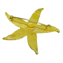 Load image into Gallery viewer, Vintage gold tone starfish designer brooch
