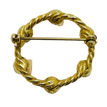 Load image into Gallery viewer, Vintage gold tone stones designer brooch
