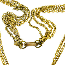 Load image into Gallery viewer, Vintage gold tone turquoise rhinestones locket pendant chain designer necklace
