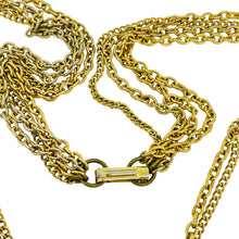 Load image into Gallery viewer, Vintage gold tone turquoise rhinestones locket pendant chain designer necklace
