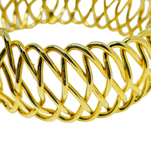 Load image into Gallery viewer, Vintage gold tone wide designer bangle bracelet

