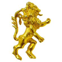 Load image into Gallery viewer, Vintage matte gold lion designer small pin brooch

