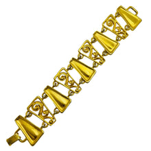 Load image into Gallery viewer, Vintage matte gold modernist designer bracelet
