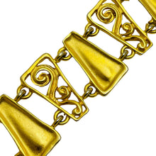 Load image into Gallery viewer, Vintage matte gold modernist designer bracelet
