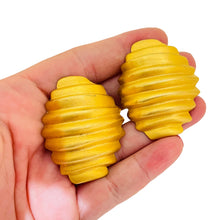Load image into Gallery viewer, Vintage matte gold modernist designer runway clip on earrings
