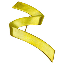 Load image into Gallery viewer, Vintage matte gold tone modernist designer brooch
