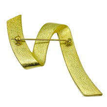 Load image into Gallery viewer, Vintage matte gold tone modernist designer brooch
