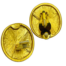 Load image into Gallery viewer, Vintage matte gold tone rhinestone pearls huge designer clip on earrings
