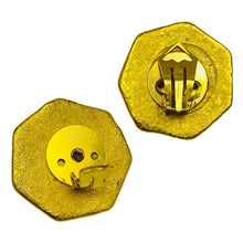 Load image into Gallery viewer, Vintage modernist matte gold designer runway clip on earrings
